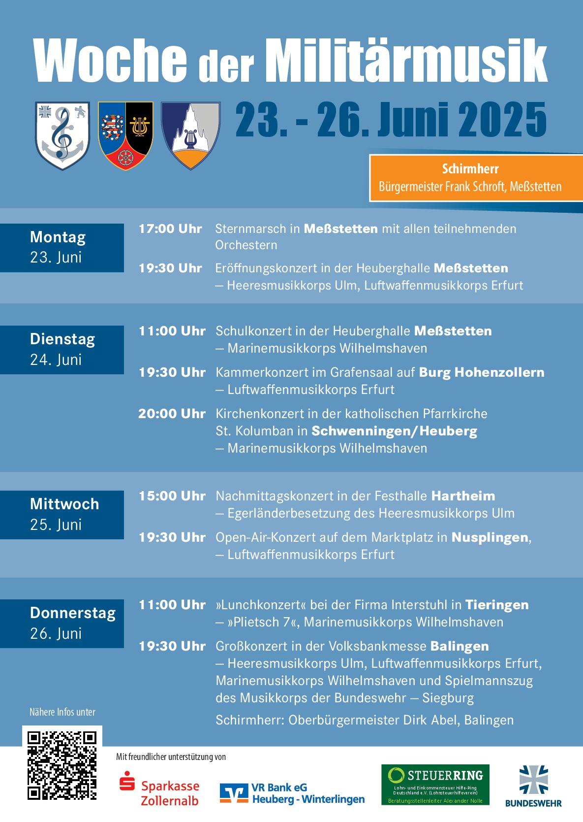 Plakat Woche der Militärmusik