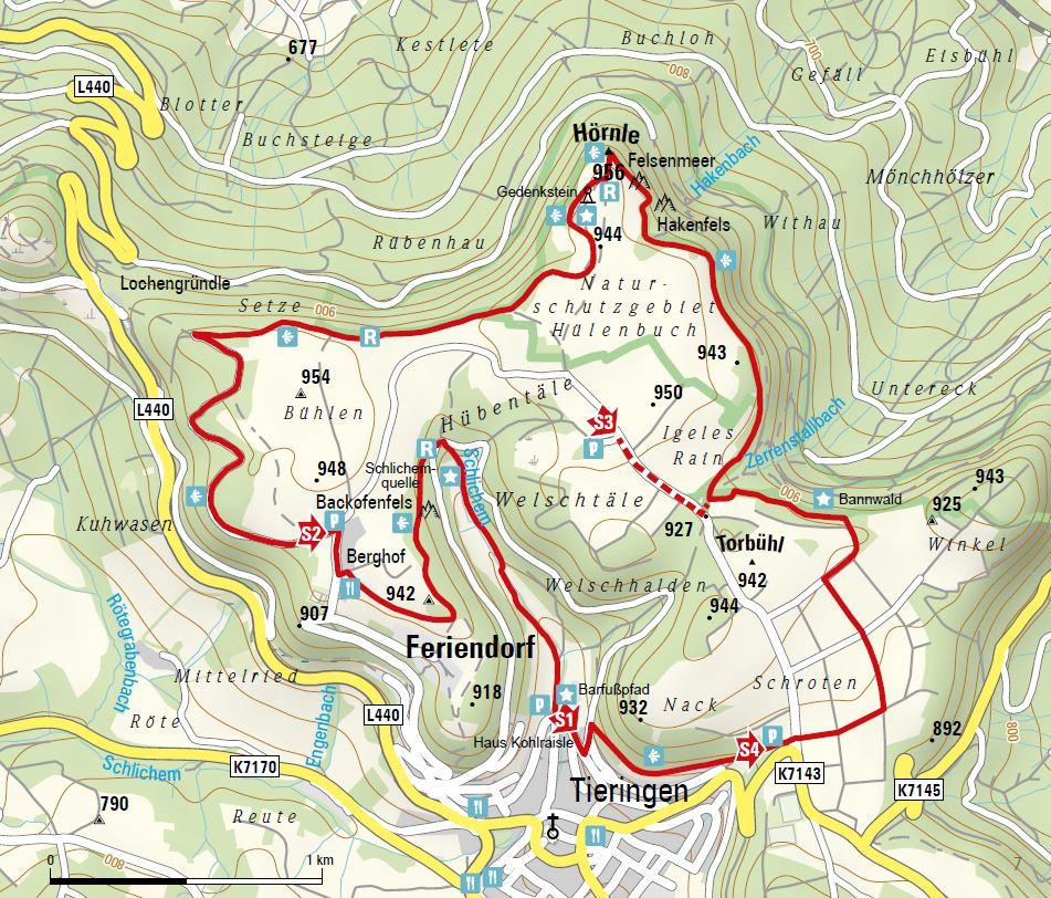 Karte Tieringer Hörnle