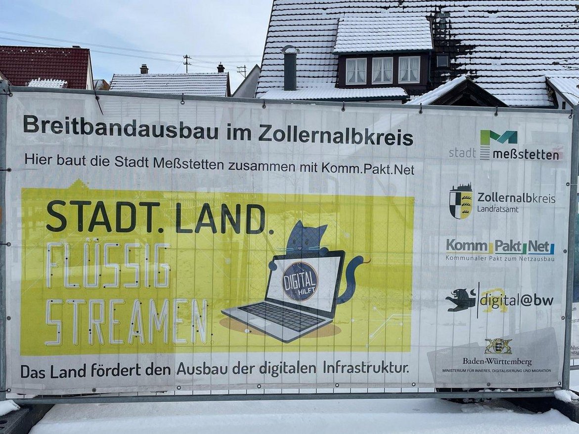 Werbebanner Breitbandausbau im Zollernalbkreis