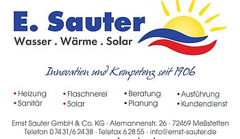 Logo: Sauter, Ernst GmbH &amp; Co.KG - Heizung, Sanitär, Flaschnerei, Metallverarbeitung